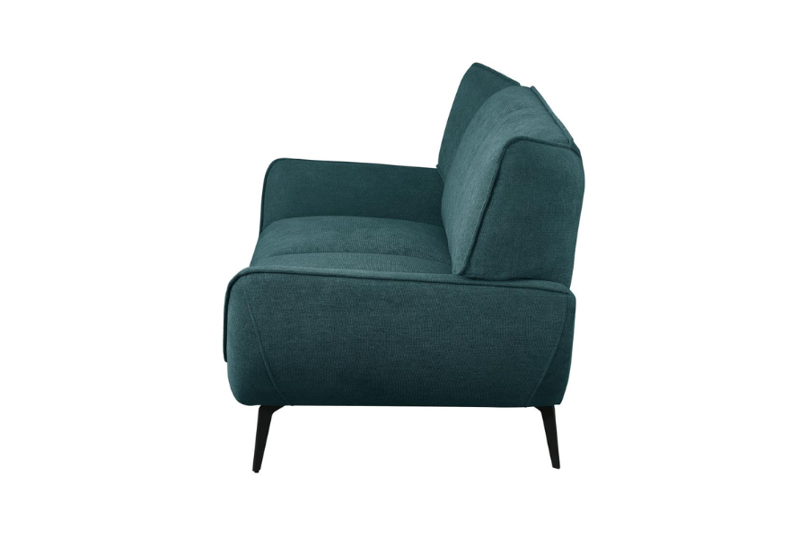 Acton Upholstered Flared Arm Loveseat Teal Blue	511162