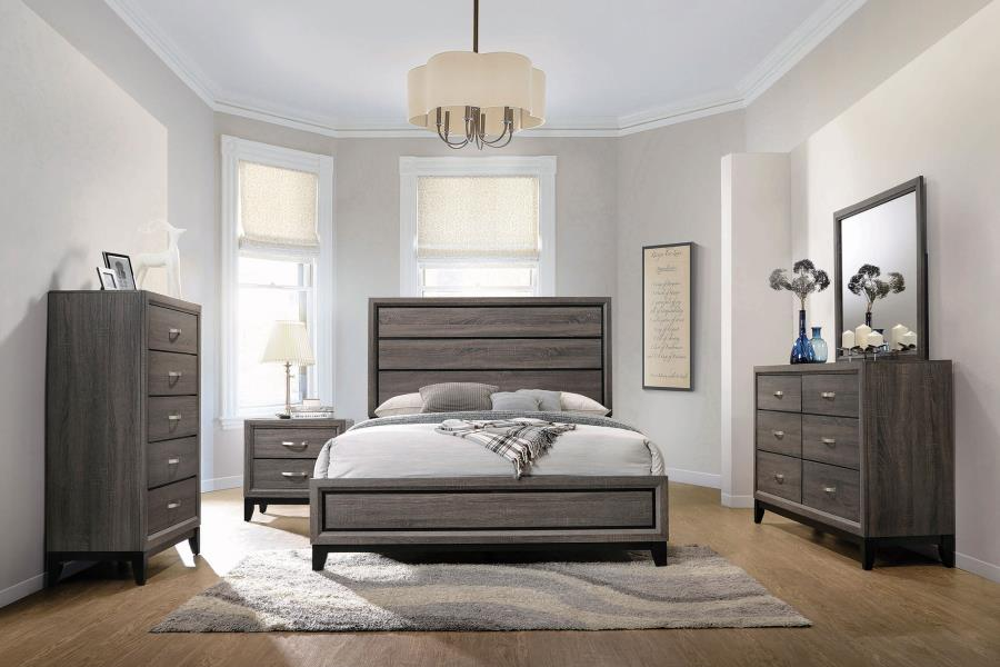 Watson Wood Full Panel Bed Grey Oak 212421F