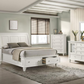 Sandy Beach Wood Queen Storage Panel Bed Cream White 201309Q