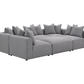 Jennifer 6-piece Upholstered Modular Sectional Grey 551594-SET