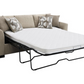 Sofá cama seccional con chaise longue tapizado Storey en color camello 504778 