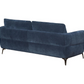 Lively Chenille Upholstered Modern Track Arm Sofa Blue 509041