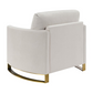 Sillón decorativo con brazos arqueados tapizado Corliss beige 508823 