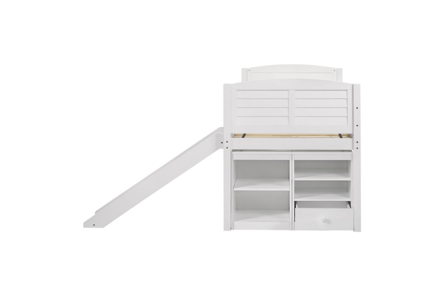 Millie Twin Workstation Loft Bed White 400330T