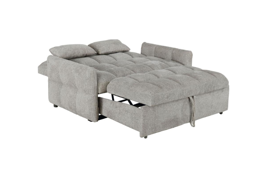 Sofá cama convertible tapizado Cotswold gris claro 508307 