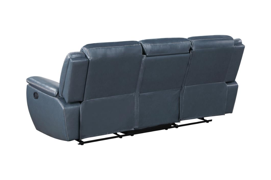 Sloane 2-piece Upholstered Reclining Sofa Set Blue 610271-S2