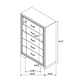 Janine 5-drawer Bedroom Chest Grey 223555 Comming Soon