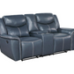 Sloane 3-piece Upholstered Reclining Sofa Set Blue 610271-S3