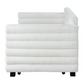 Patricia Boucle Upholstered Twin Day Bed with Trundle White 300716