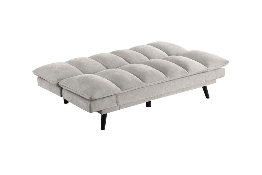 Sofá cama convertible con capitoné tapizado Laredo gris claro 360017 