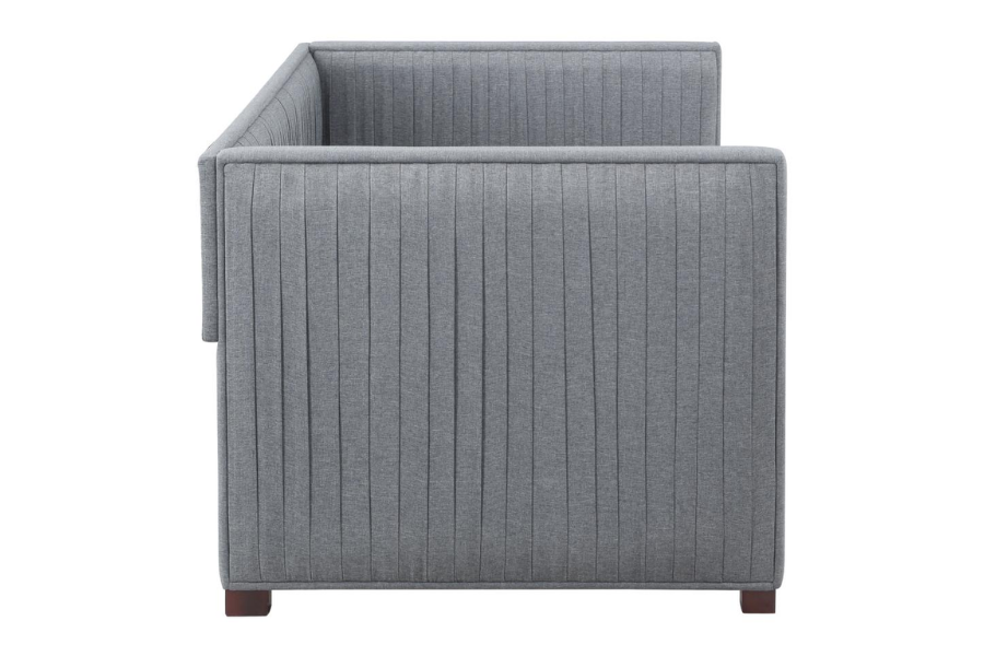 Brodie Upholstered Twin Daybed with Trundle Grey 300554