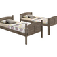 Flynn Wood Twin Over Full Bunk Bed Weathered Brown 400809