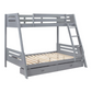 Trisha 2-drawer Wood Twin Over Full Bunk Bed Grey 460562TF