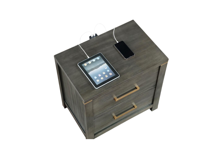 Kieran 2-drawer Nightstand Grey 224742