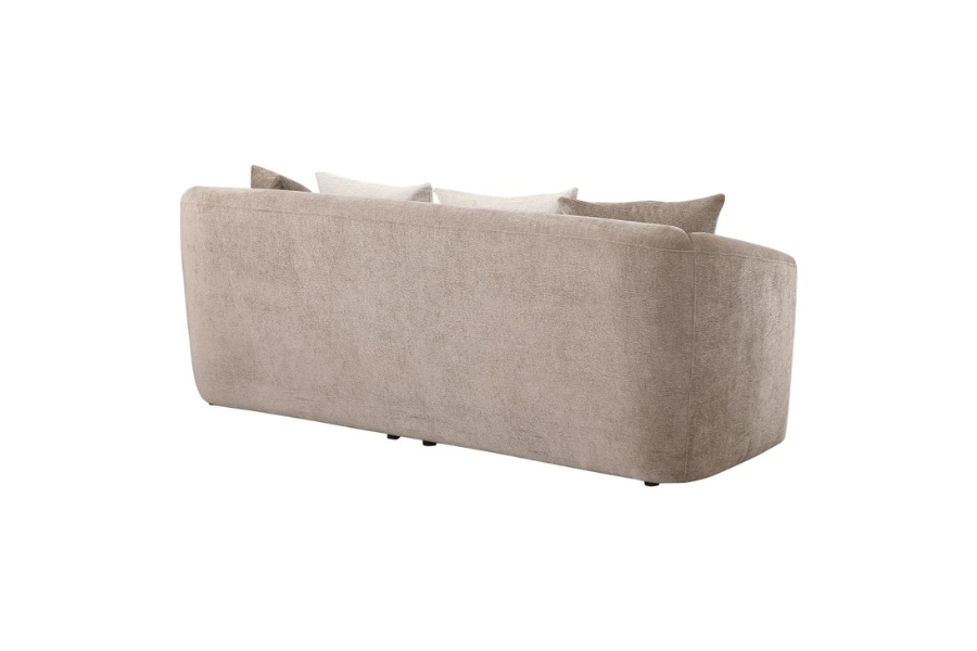 Townsend Chenille Upholstered Rolled Arm Sofa Latte	504754 Comming Soon