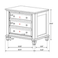 Sandy Beach 3-drawer Nightstand Cream White 201302