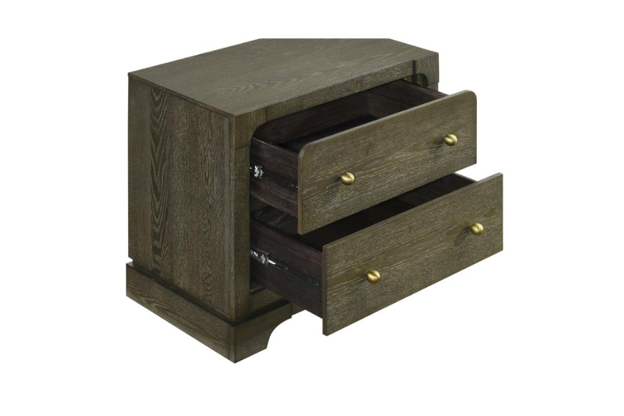 Gran Park 2-drawer Nightstand Bedside Table Dark Cocoa 224932