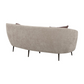 Ellorie Upholstered Channel Back Curved Sofa Beige 504837 Comming Soon