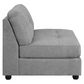 Claude Tufted Cushion Back Armless Chair Dove 551004