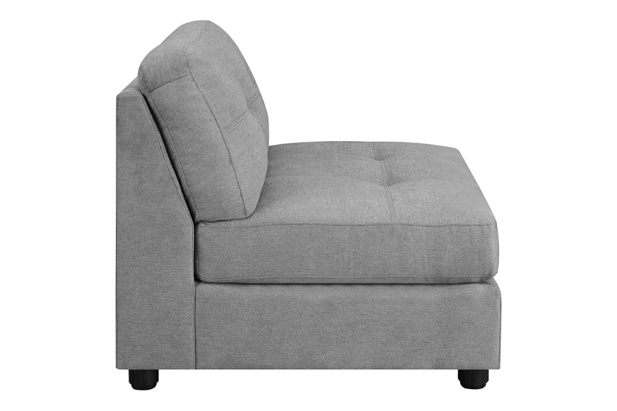 Claude Tufted Cushion Back Armless Chair Dove 551004