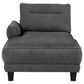 Caspian Upholstered Curved Arm Chaise Sectional Sofa Grey 509540