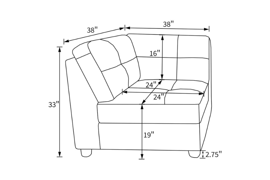 Claude 7-piece Upholstered Modular Sectional Sofa Dove 551004-SETA