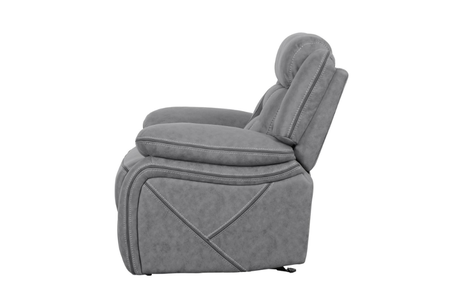 Higgins Upholstered Glider Recliner Chair Grey 602263