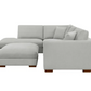 Henredon Larkin House Deep Seating Fabric Sectional with Storage Ottoman