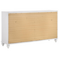 Juego de dormitorio Queen de 5 piezas Barzini blanco 300843Q-S5 