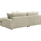 Sofá chaise longue reversible tapizado Blaine en color arena 509899 