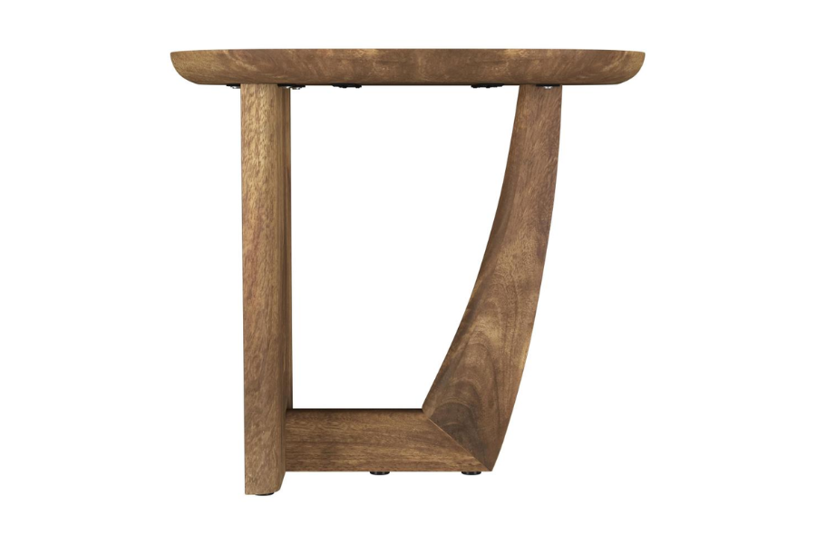 Fletcher Oval Solid Mango Wood Accent Side Table Brown 930029 Comming Soon