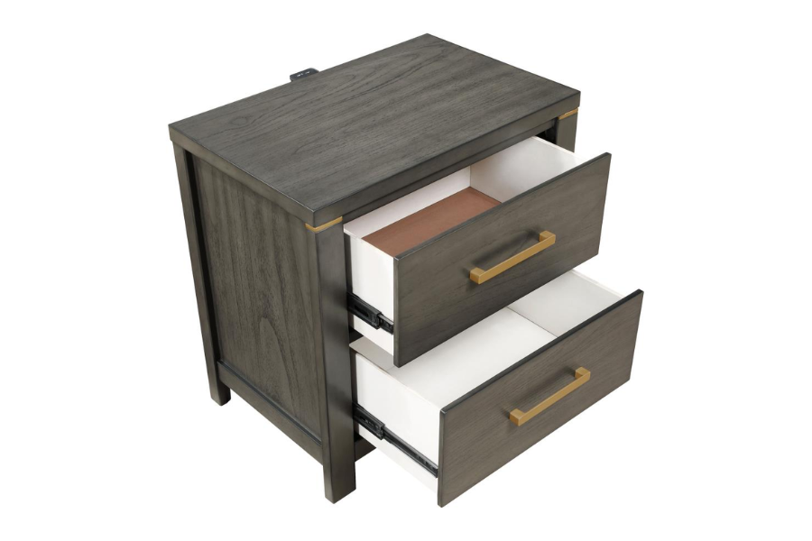 Kieran 2-drawer Nightstand Grey 224742