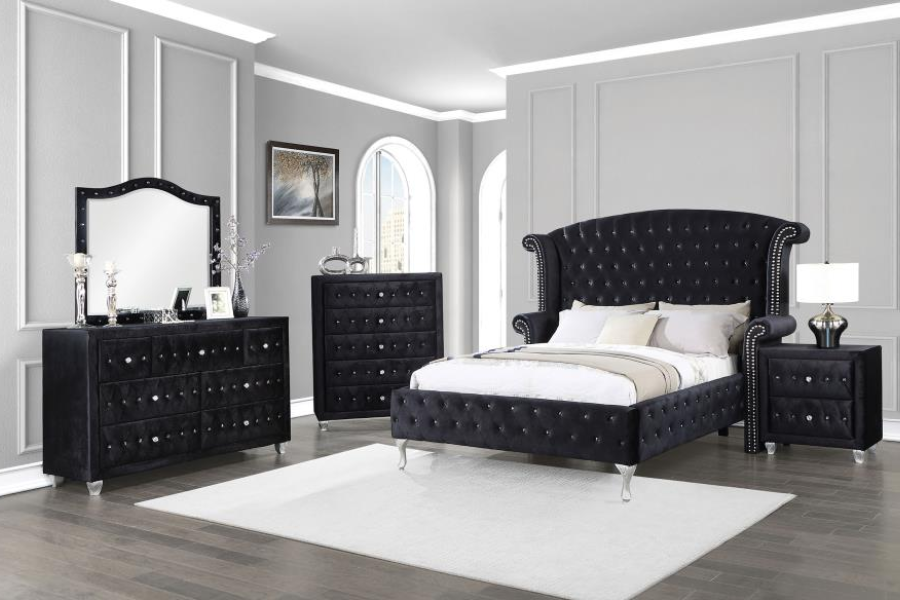 Deanna 5-drawer Bedroom Chest Black 206105