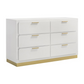 Juego de dormitorio Queen de 5 piezas Caraway blanco 224771KE-S5 