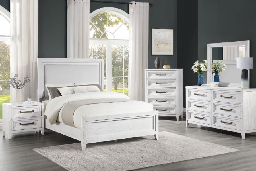 Marielle 6-drawer Bedroom Dresser Distressed White 224843