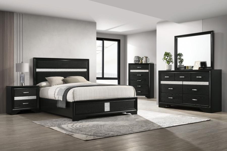 Miranda 54-inch Upholstered Full Panel Bed Black 206360F Comming Soon