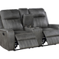 Raelynn 3-piece Upholstered Reclining Sofa Set Grey 603191-S3