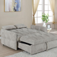 Sofá cama convertible tapizado Cotswold gris claro 508307 