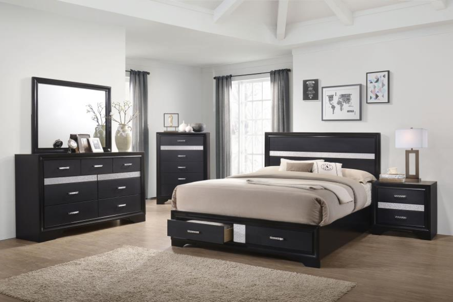 Miranda 5-drawer Bedroom Chest Black 206365