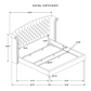 Juego de dormitorio Melody California King de 5 piezas gris 223381KW-S5 Próximamente 