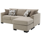 Storey Upholstered Sleeper Sectional Chaise Sofa Camel 504778