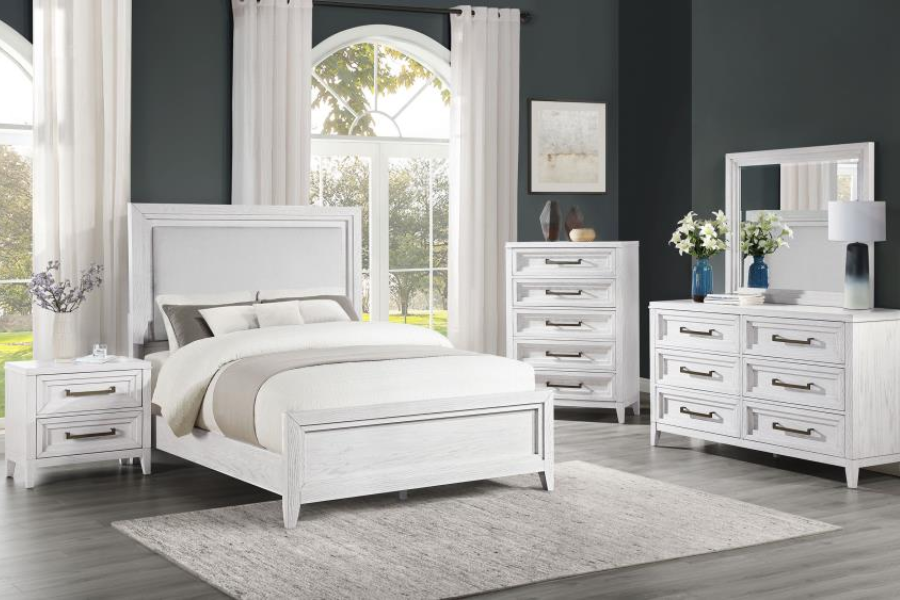 Marielle 5-drawer Bedroom Chest Distressed White 224845