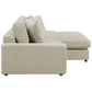 Sofá chaise longue reversible tapizado Blaine en color arena 509899 