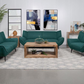 Acton Upholstered Flared Arm Loveseat Teal Blue	511162