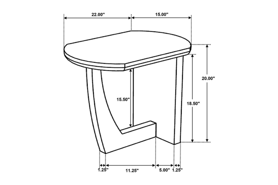 Fletcher Oval Solid Mango Wood Accent Side Table Brown 930029 Comming Soon