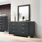 Melody 6-drawer Upholstered Dresser with Mirror Grey 223383M Comming Soon