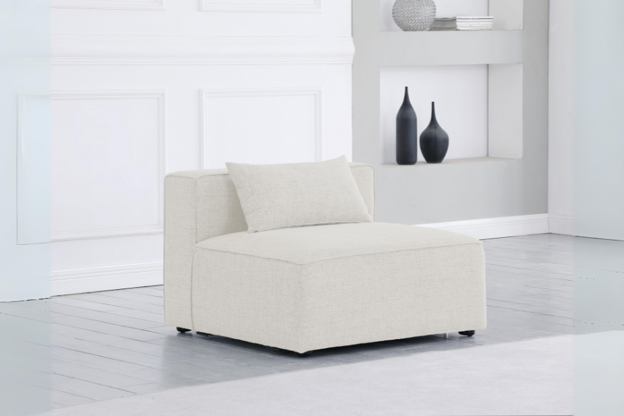 Cube Modular Armless Chair SKU: 630Grey-Armless