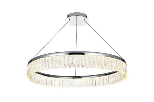 Rune 1 Light 32 inch Chrome Chandelier Ceiling Light 2060D32C