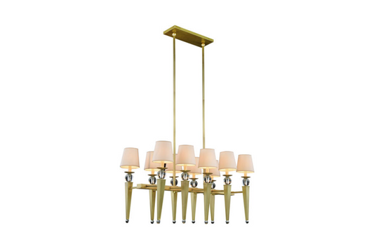 Olympia 10 Light 38 inch Burnished Brass Pendant Ceiling Light, Urban Classic