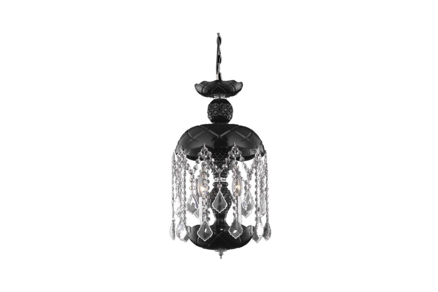 Rococo 3 Light 11 inch Black Pendant Ceiling Light